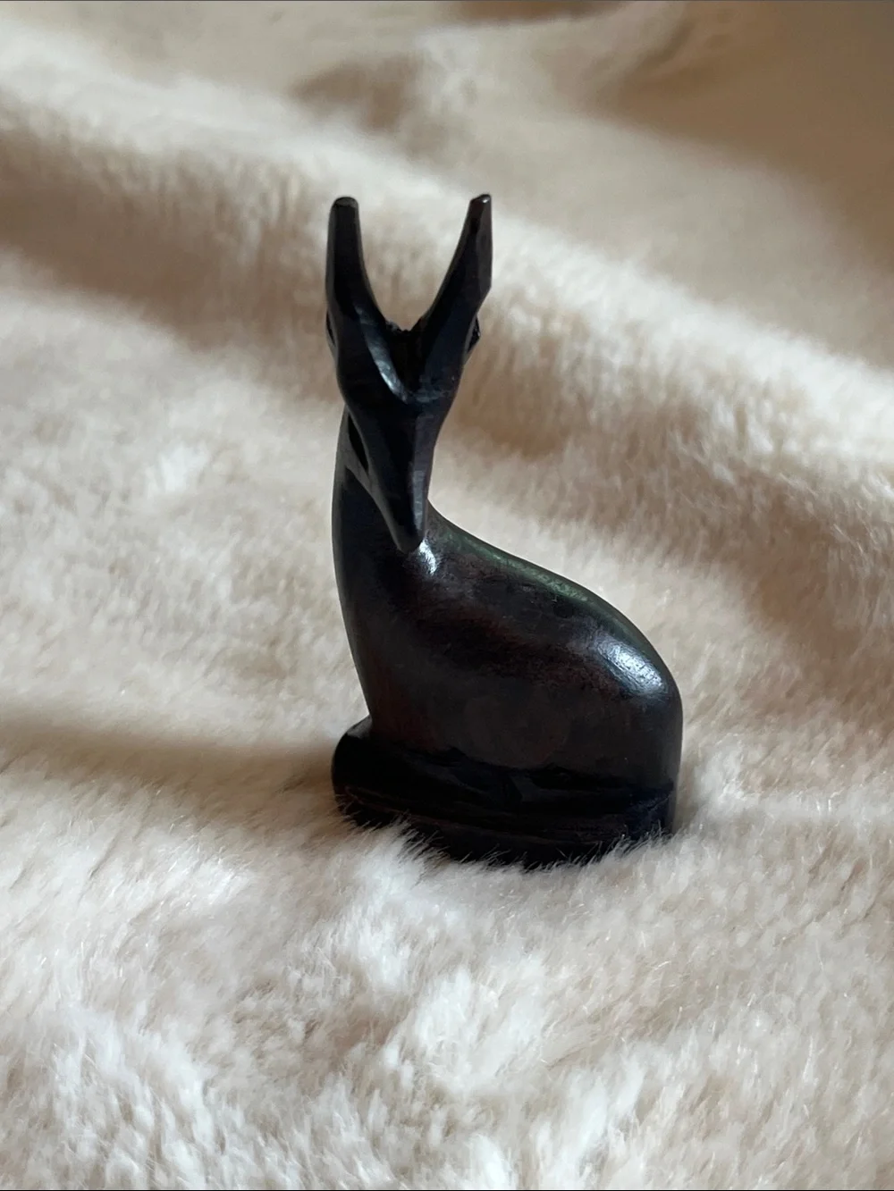 Hand-Carved Dark Brown Antelope Wall Accent - Rustic Wooden Wall Decor